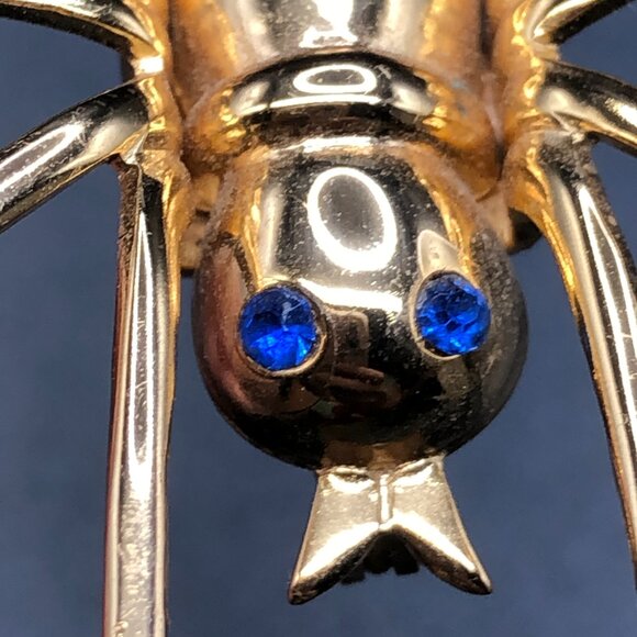 Vintage Coro Rhinestone Spider Brooch - Picture 5 of 6